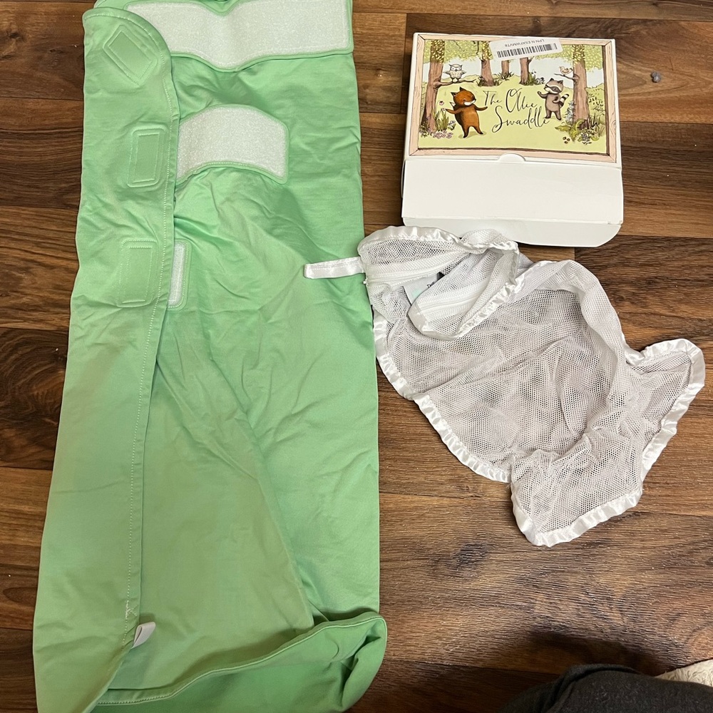 Green Baby Swaddle Blanket